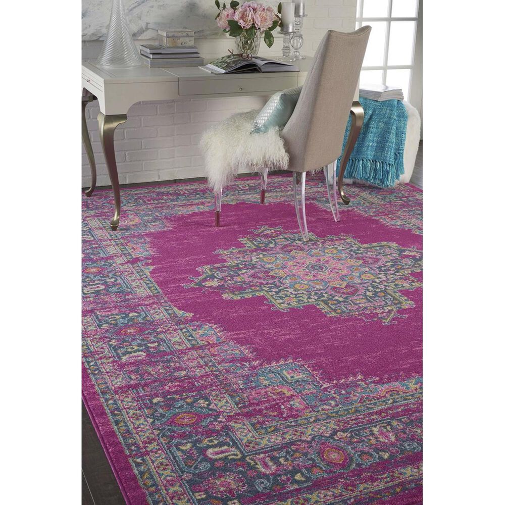 Nourison Passion PSN03 3&#39;9&quot; x 5&#39;9&quot; Fuchsia Area Rug, , large