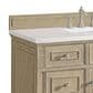 James Martin Vanities Lorelai 48" Single Vanity in Whitewashed Oak with 3 cm Arctic Fall Solid Surface Top, , large