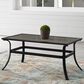 Crosley Furniture Dahlia Patio Coffee Table in Matte Black - Table Only, , large