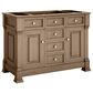 James Martin Vanities Brookfield 48" Single Bathroom Vanity in Pecan with 3 cm Parisien Bleu Quartz Top and Rectangular Sink, , large