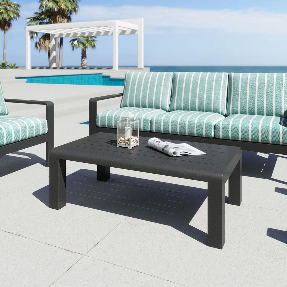 Zuo Modern Rolig Patio Coffee Table in Black, , large