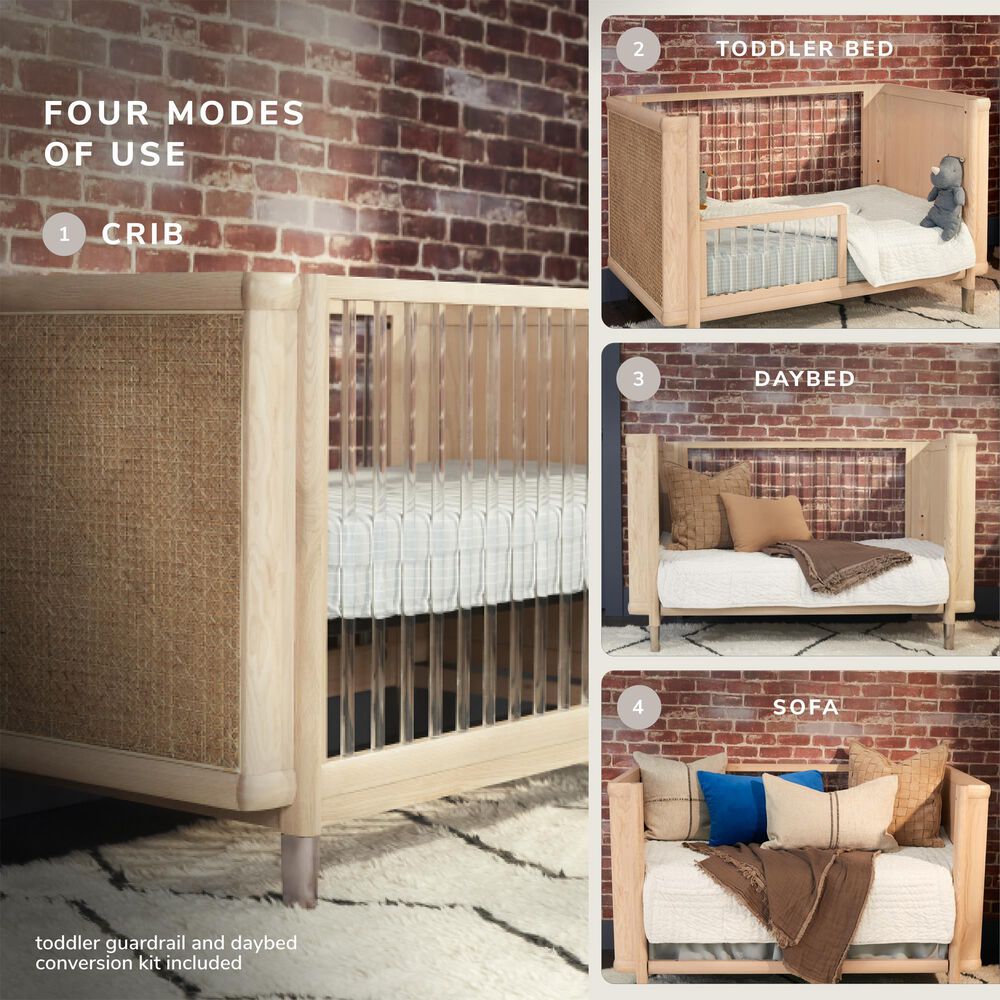 Maxi Cosi Brisa 4-in-1 Convertible Crib in Whitewash Ash, , large