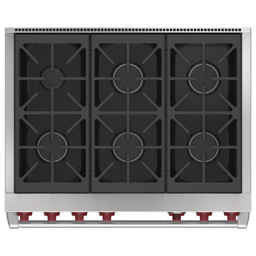 Wolf Appliances 36" Dual Fuel Range with 6 Burners in Stainless Steel, , large