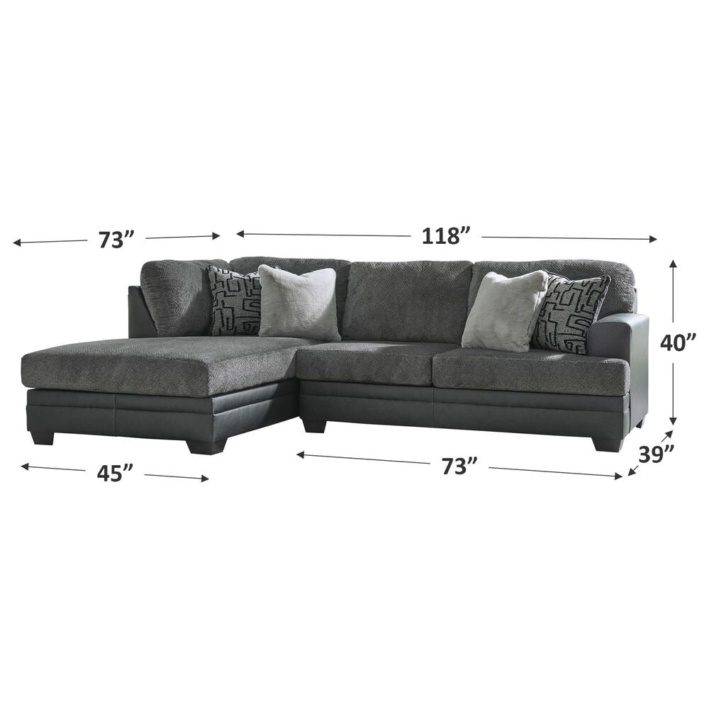 Ashley 2-Piece Sectional in Brixley Pier Graphite, , large