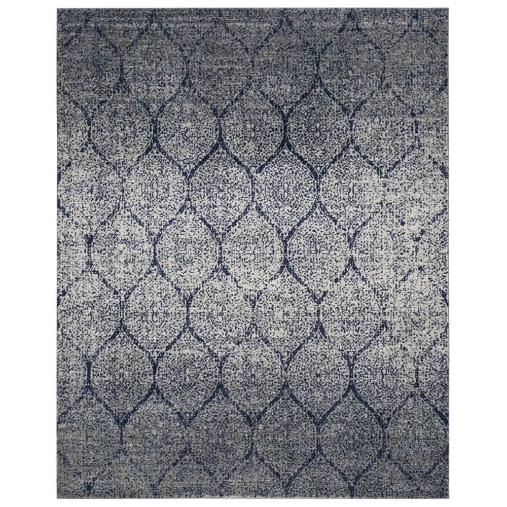 Safavieh Madison MAD604G 10" x 14" Navy and Silver Area Rug, , large