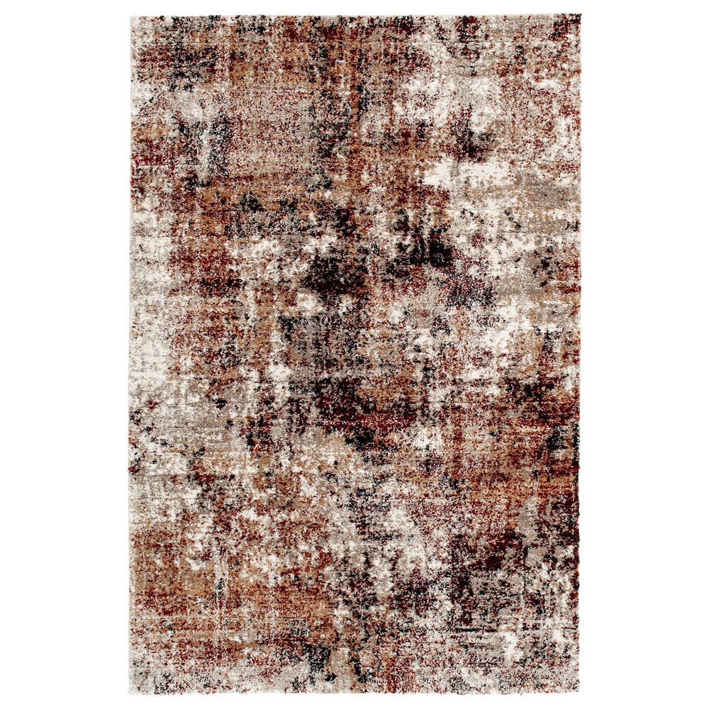 Central Oriental Oklahoma Koda 5" x 7"3" White Sand and Dark Rust Area Rug, , large