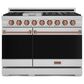 THOR KITCHEN Gordon Ramsay 6.8 Cu. Ft. 48" Professional Liquid Propane Range with Rose Gold Handle Kit in Stainless Steel, , large