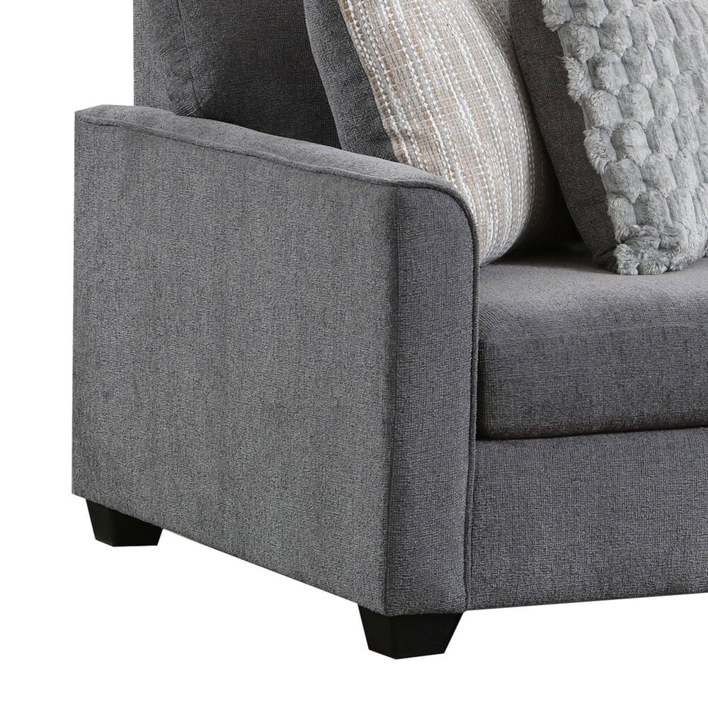 Northwestern Irving Stationary Loveseat in Charcoal, , large