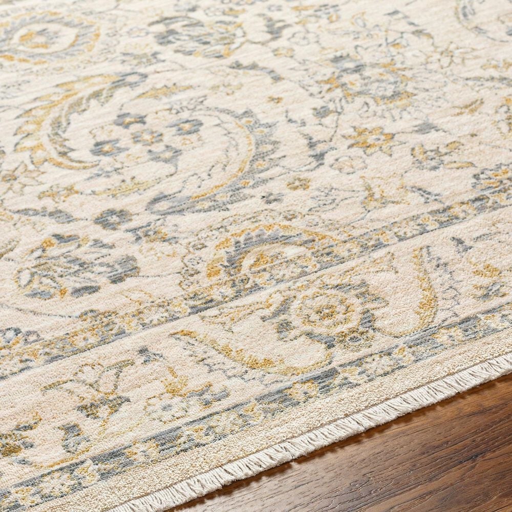 Surya Chicago CHG2300 2&#39;10&quot; x 8&#39; Light Beige, Slate and Mustard Runner, , large