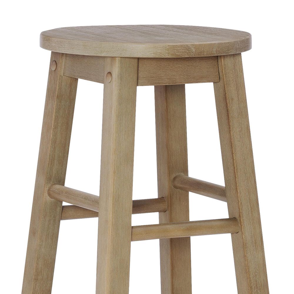 Linon Home Decor Abby 29" Bar Stool in Grey Wash, , large