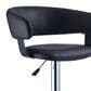 Linden Boulevard Barrel Back Adjustable Barstool in Black, , large