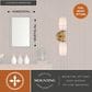 Vaxcel Warren 2-Light Wall Sconce in Brushed Brass, , large