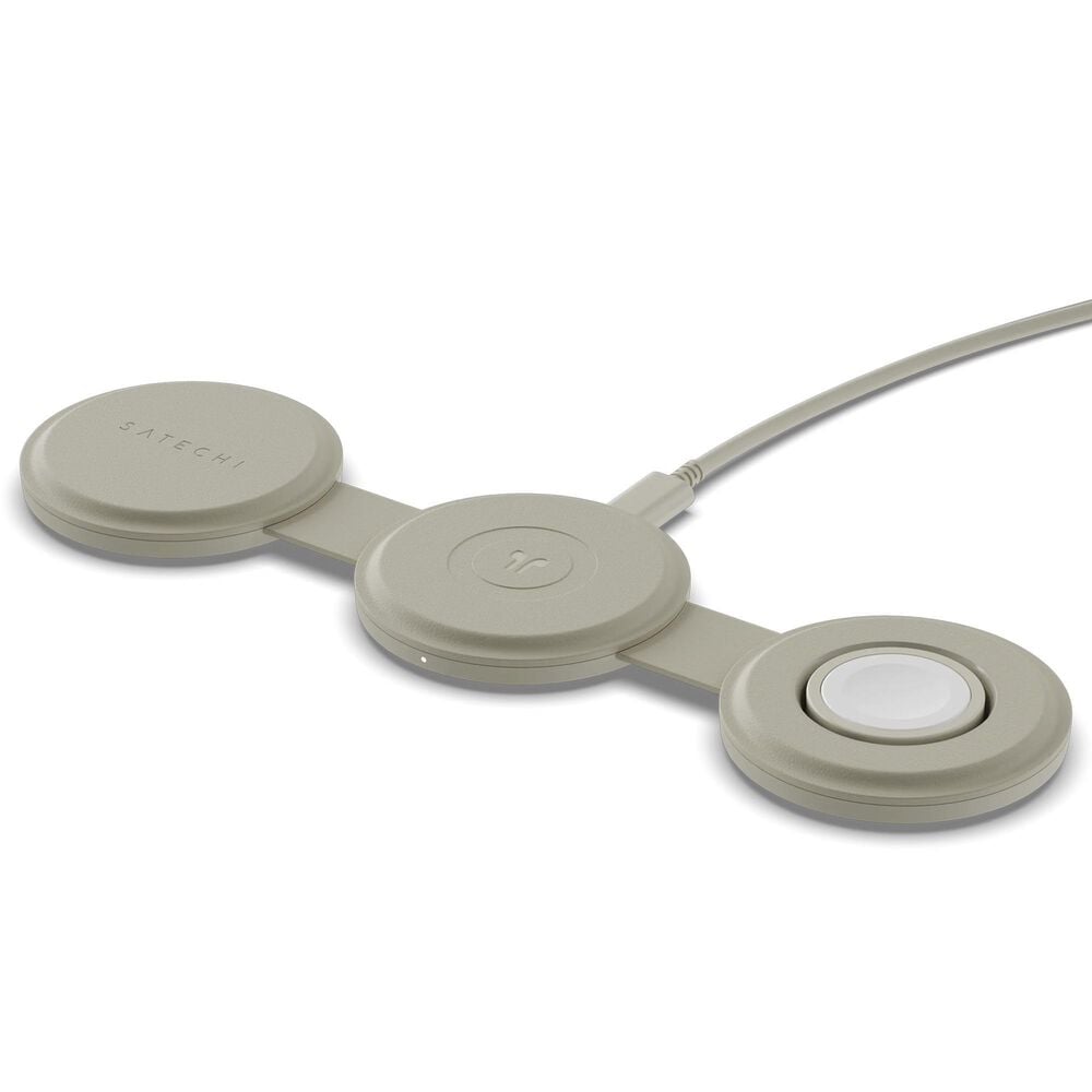 Satechi OntheGo 3-in-1 Wireless Charger in Sand, , large