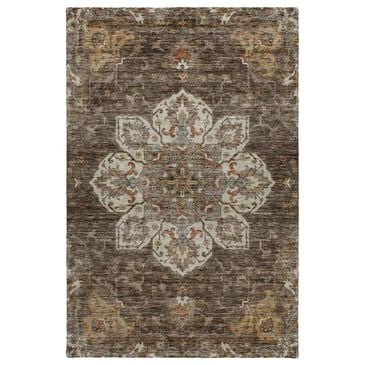 Dalyn Rug Company Silk Road Chocolate, Ivory, Gold, Copper, Gray and Taupe 8" x 10" Area Rug, , large