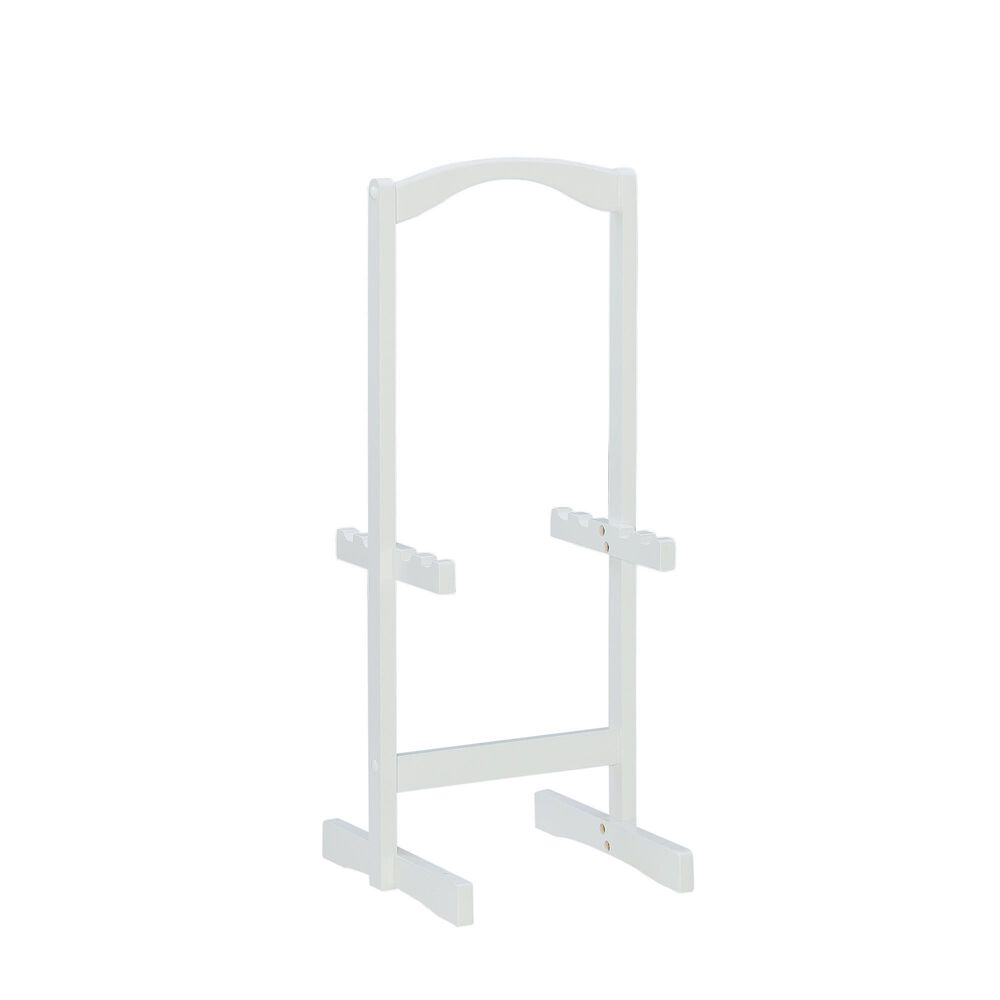 Linden Boulevard Taneli Tray Table Set with Stand in White &#40;Set of 4&#41;, , large
