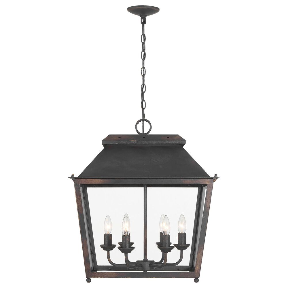 Golden Lighting Abingdon 6-Light Pendant in Antique Black, , large