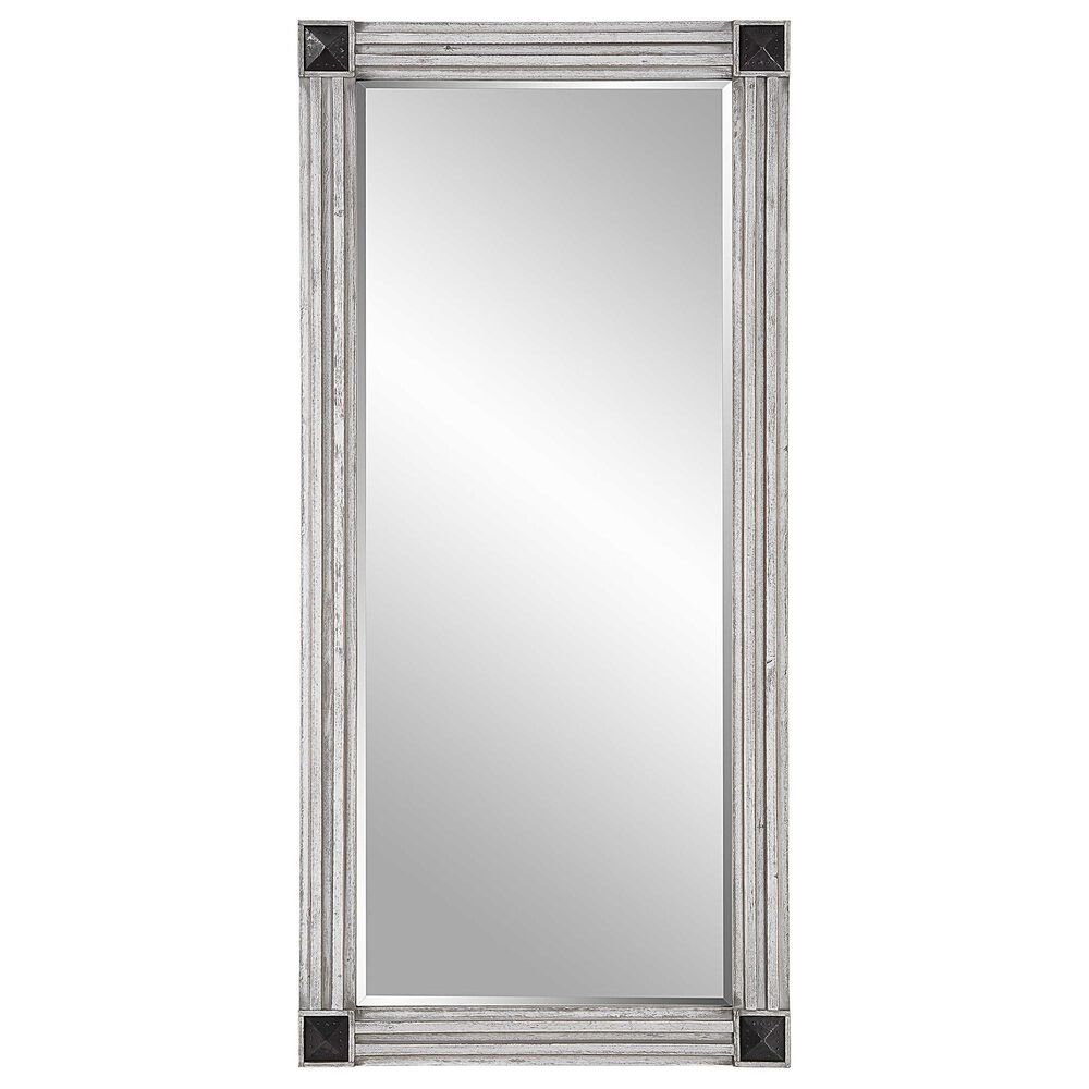 Uttermost Manor Mirror in White Wash, Gray and Dark Bronze, , large