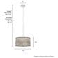 Hunter Solhaven 2-Light Mini Pendant with Light Gray Oak Shade in Brushed Nickel, , large