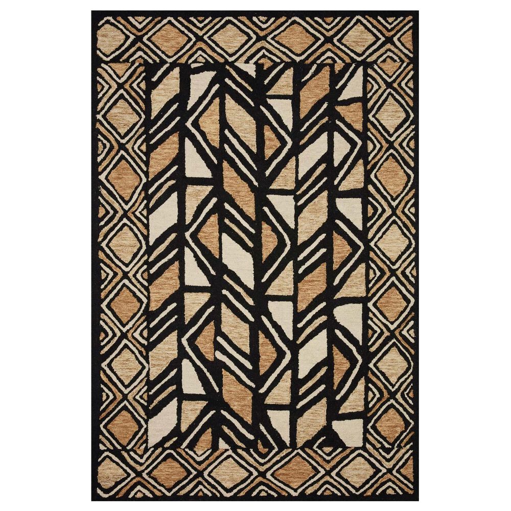 Loloi Nala NAL-01 2'6" x 7'6" Black and Beige Runner, , large