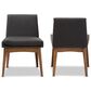 Baxton Studio Nexus Side Chair with Dark Grey Cushion in Walnut Brown (Set of 2), , large