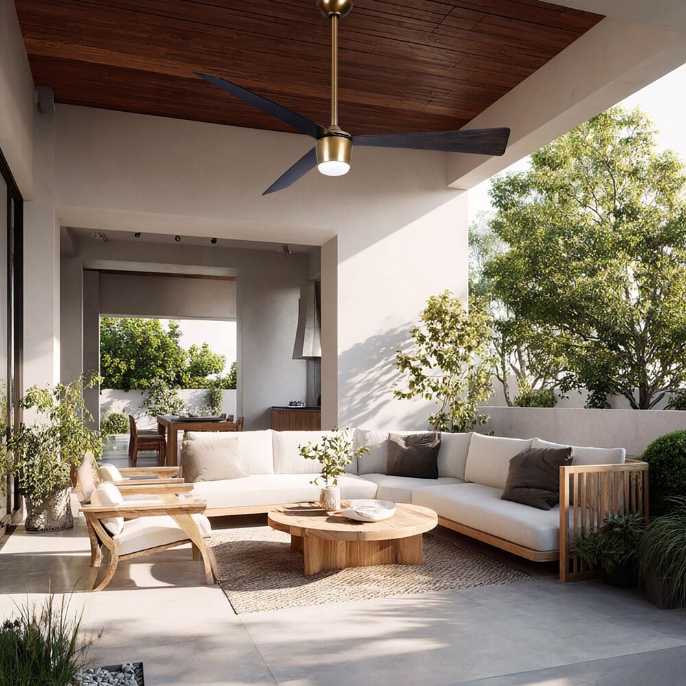 Minka-Aire Elavan 52" Indoor/Outdoor Ceiling Fan with LED Light in Legacy Brass, , large