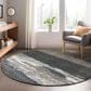 37B Trevi TV8 8" Round Black Area Rug, , large