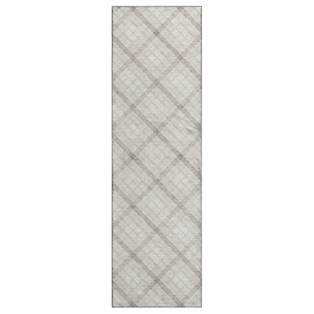 Dalyn Rug Company Soft Essentials Plaid Linen 2"3" x 7"6" Indoor/Outdoor Runner, , large