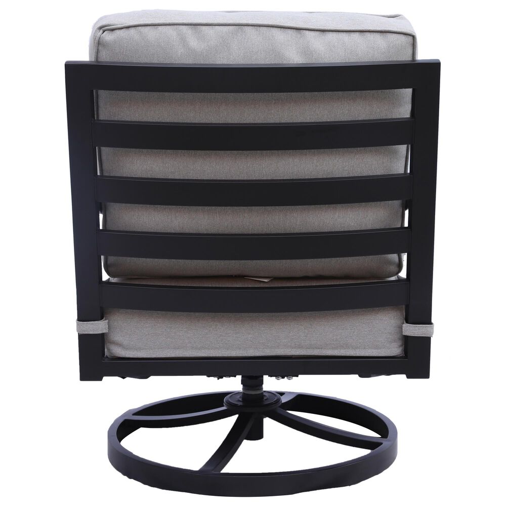 GatherCraft Hudson Patio Club Swivel Chair with Cushion in Mystic Sahara, , large