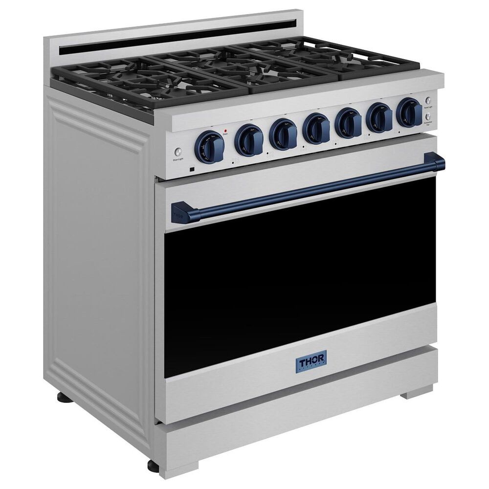 Thor Kitchen Gordon Ramsay 6 Cu. Ft. Professional Gas Range with Blue Handle Kit in Stainless Steel, , large