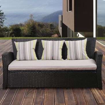 Amazonia Saigon Wicker Sofa in Black, , large