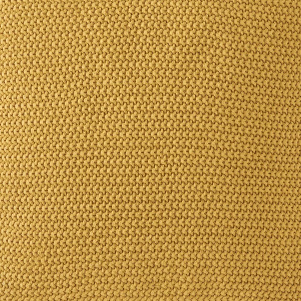 K &amp; K Interiors 20" Square Throw Pillow with Pompom Trim in Yellow, , large