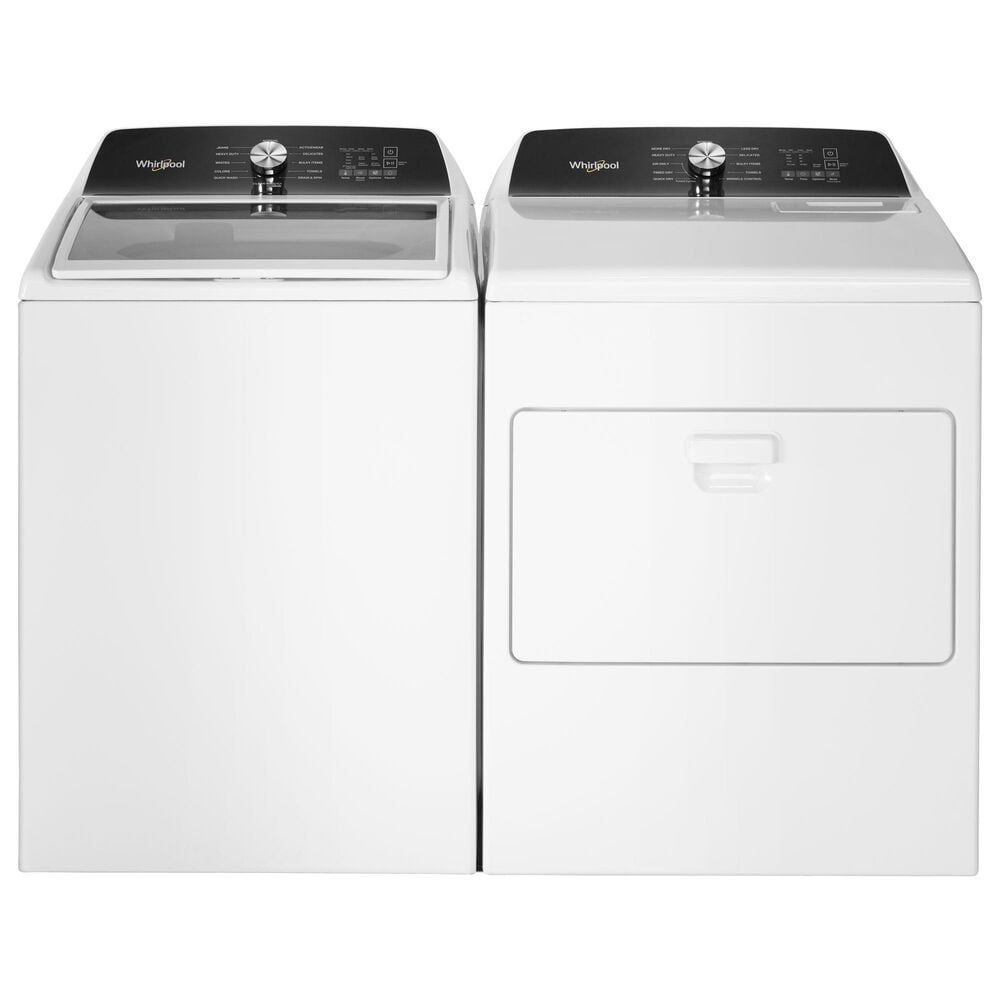 Whirlpool 4.6 Cu. Ft. Top Load Impeller Washer and 7 Cu. Ft. Gas Dryer Laundry Pair in White, , large