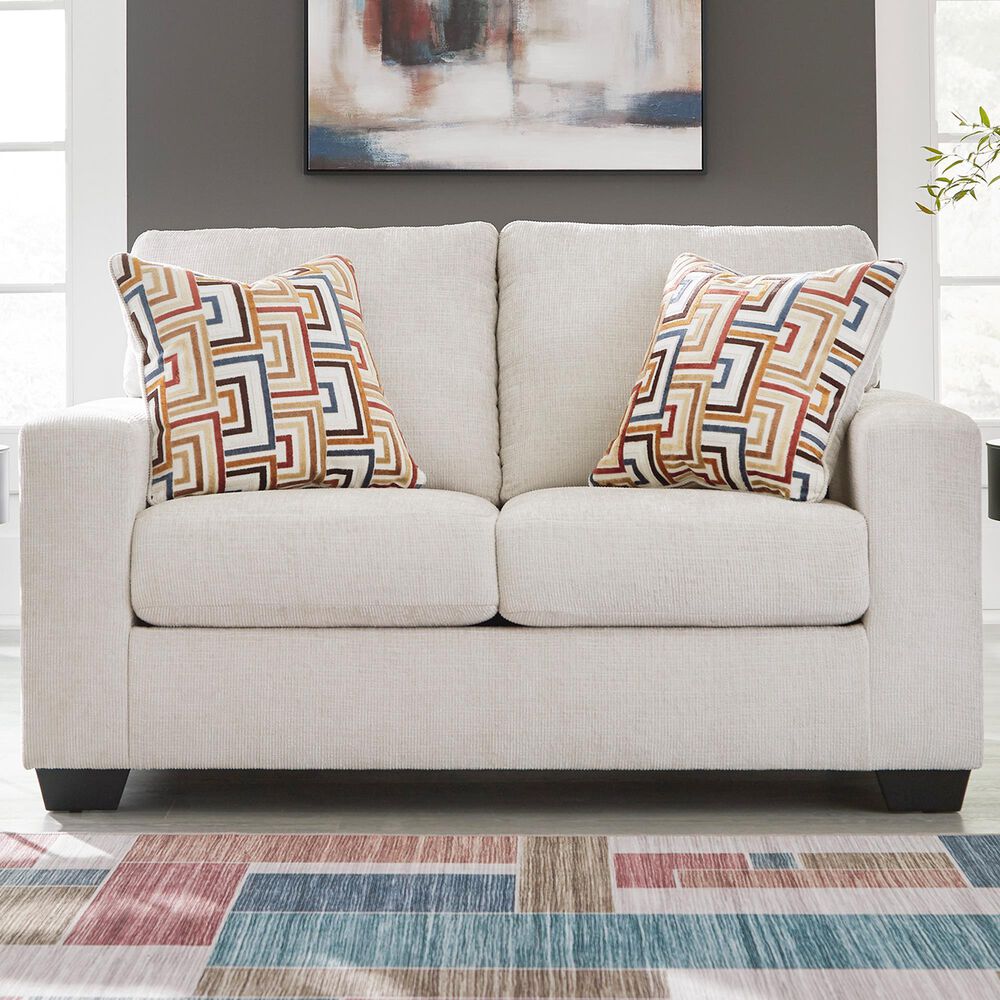 Ashley Aviemore Stationary Loveseat in Stone, , large