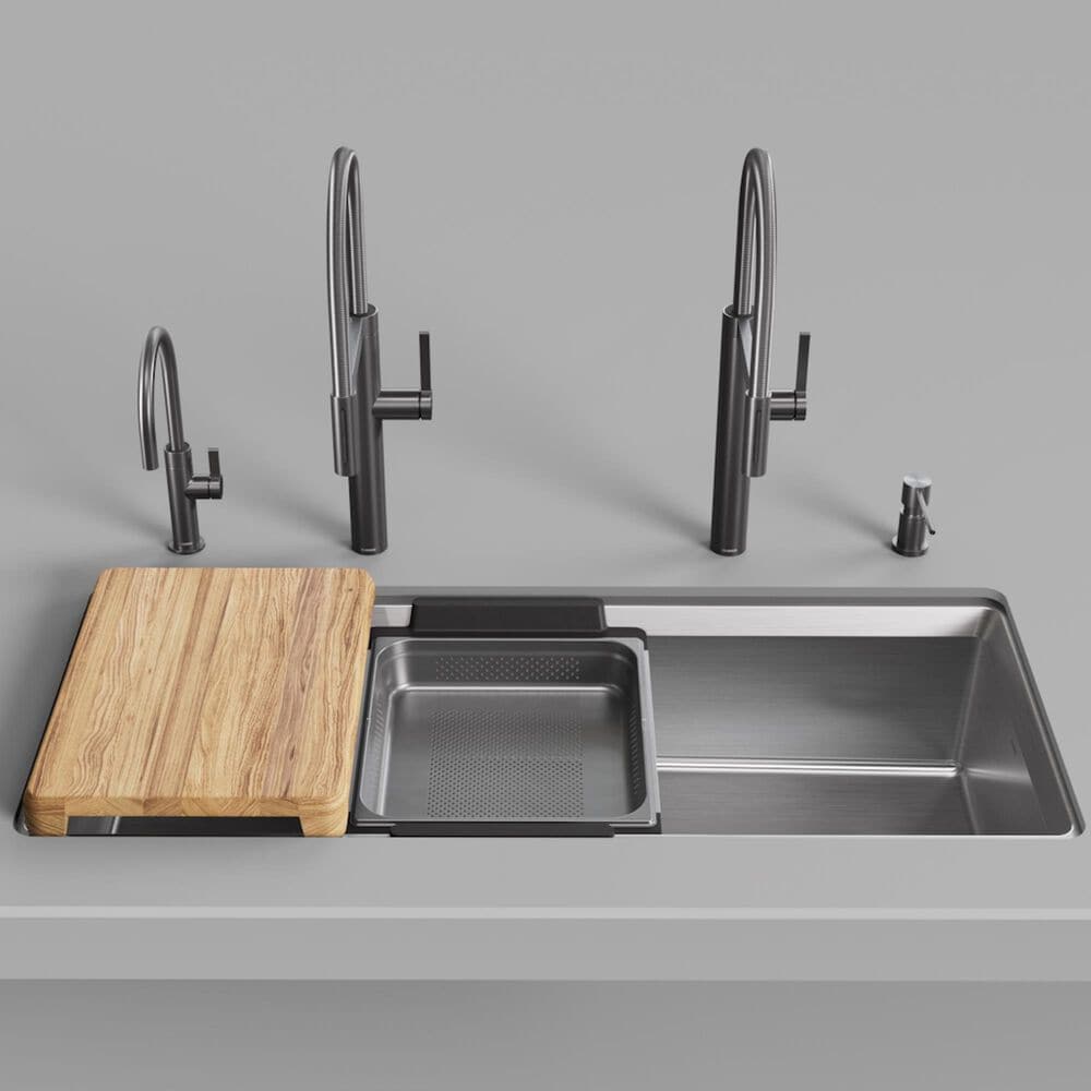 Blanco Inteos 45&quot; Undermount Single Bowl Kitchen Sink in Satin Brushed Stainless Steel, , large