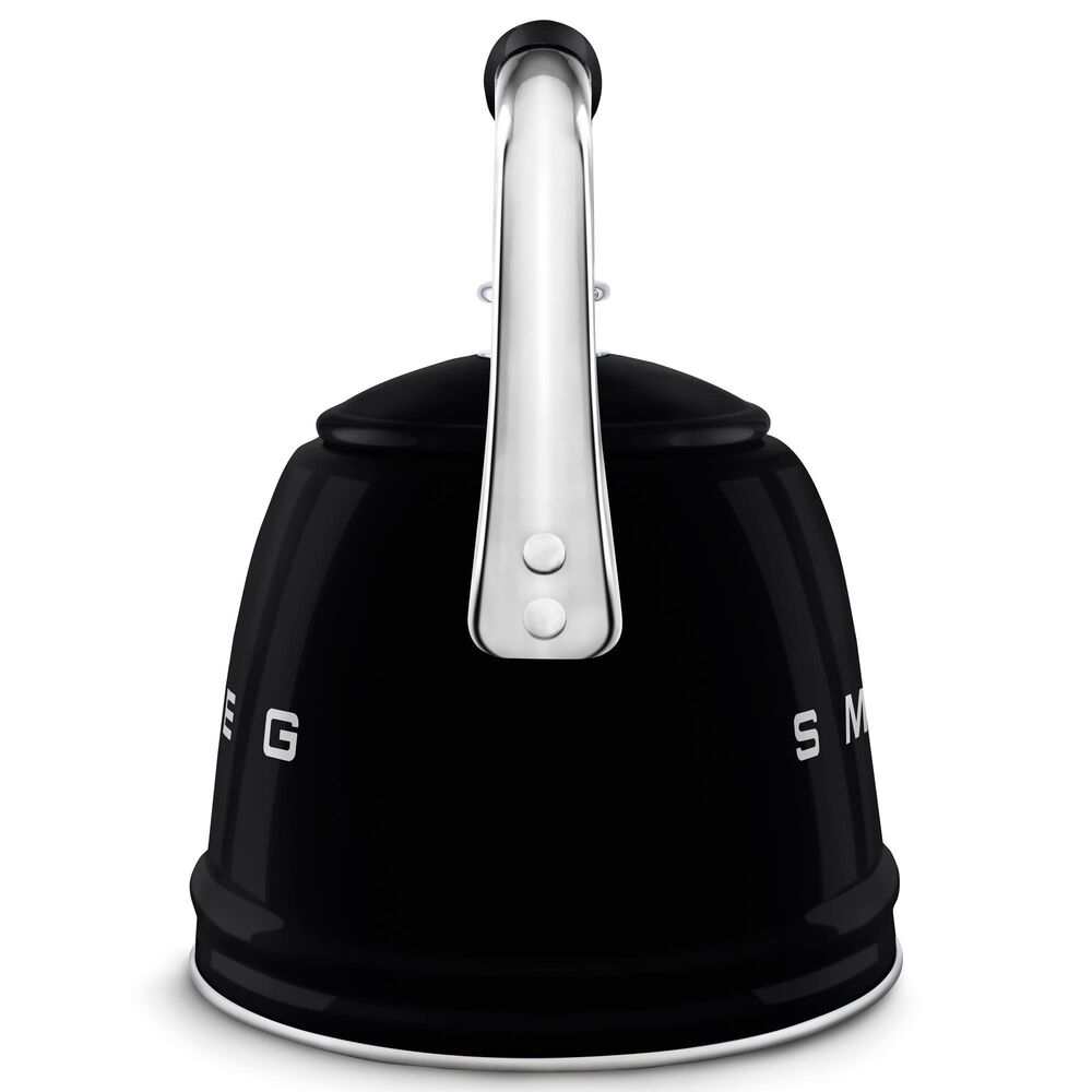 SMEG 2.3L Retro Style Electric Whistling Kettle in Black, , large