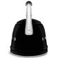 SMEG 2.3L Retro Style Electric Whistling Kettle in Black, , large