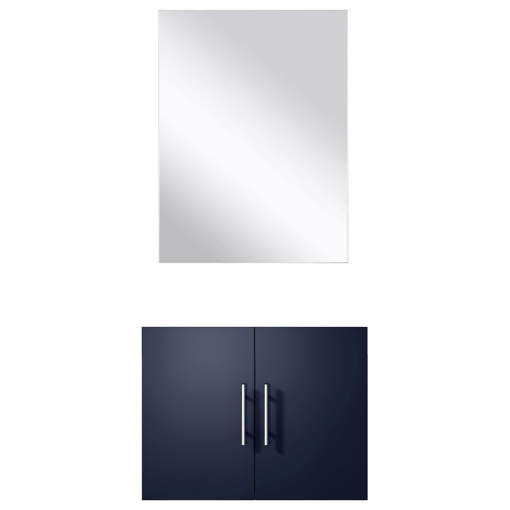 Lexora Home Geneva 24&quot; Single Bathroom Vanity Cabinet Only in Dark Grey and 18&quot; Mirror, , large