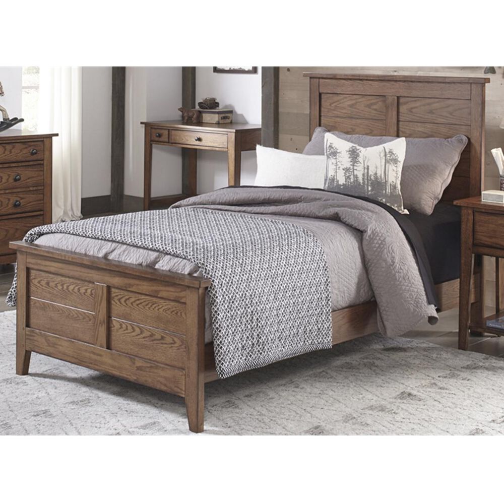 Belle Furnishings Grandpa"s Cabin Full Panel Bed in Aged Oak, , large