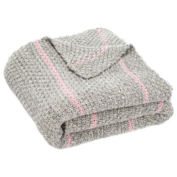 Safavieh Cassian 50" x 60" Throw in Grey and Pink, , large
