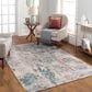 Surya Carlisle 5"3" x 7"9" Pale Blue, Dusty Pink, Medium Brown, Cream and Charcoal Area Rug, , large