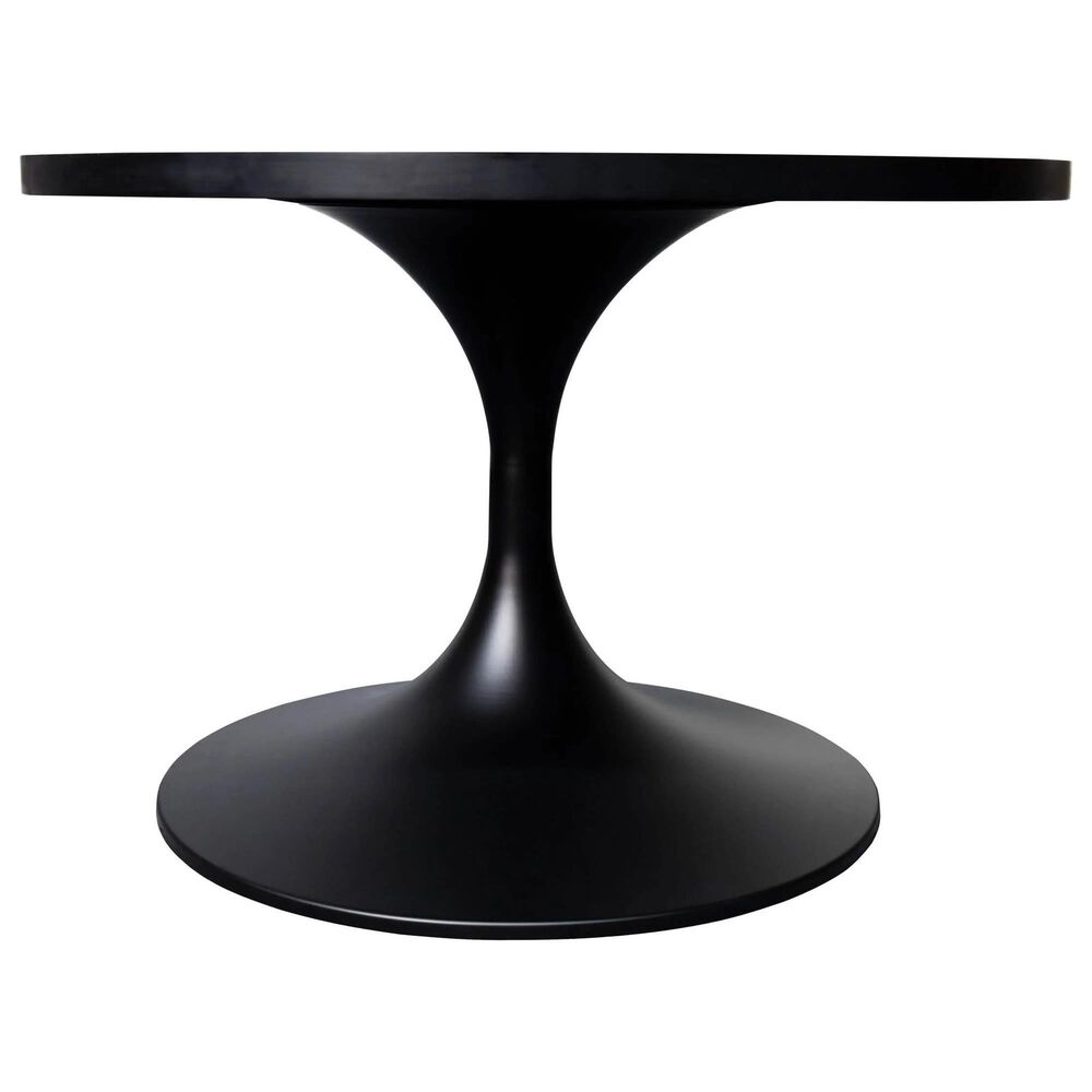 Leisuremod Verve 27&quot; Coffee Table with MDF Top in Black and Black Marble, , large