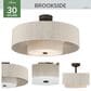 Hunter Brookside Jasmine Roth 30" Indoor Ceiling Fandelier with LED Light and Remote Control in Matte Bronze, , large