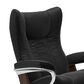 Stressless Wing Small Leather Chair and Ottoman in Paloma Black, , large