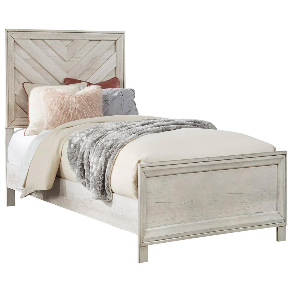 Samuel Lawrence Riverwood Twin Panel Bed in Whitewashed, , large
