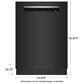 Bosch 800 Series 24" Built In Dishwasher in Black, , large