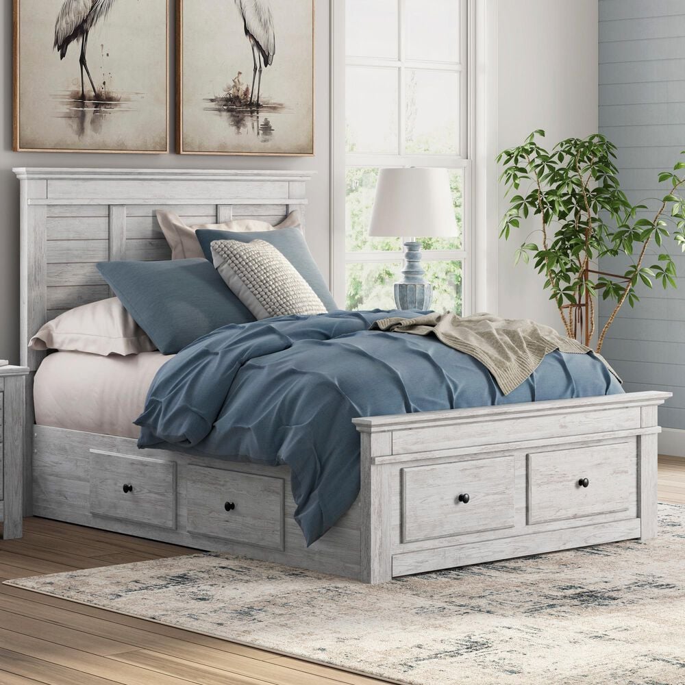 Ashley Makidern Full Storage Bed with Six Drawers in Whitewash, , large