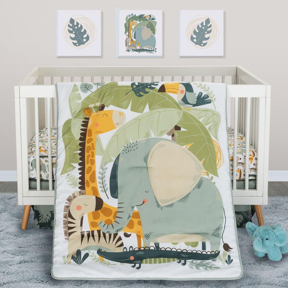 Trend Labs 4Piece Jungle Crib Bedding Set NFM