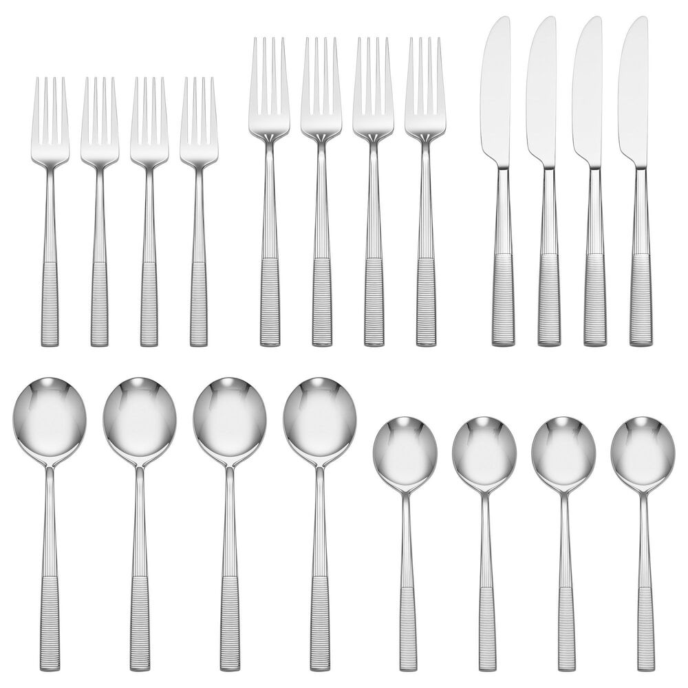 Oneida Modulus 20-Piece Flatware Set in Stainless Steel, , large