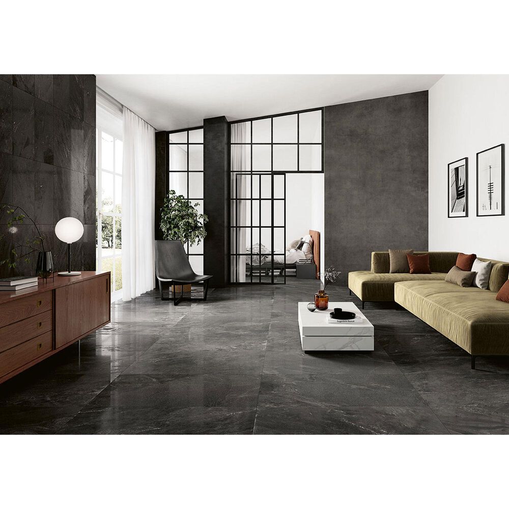 MS International Elbe Obsidian 12&quot; x 24&quot; Lappato 3D Porcelain Tile, , large