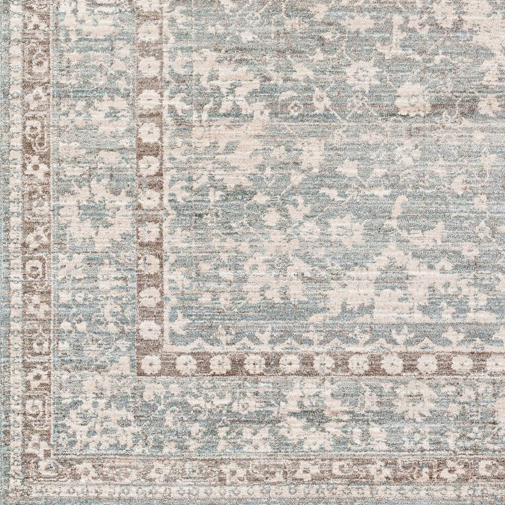 Surya Carlisle 5&#39;3&quot; Round Light Sage, Pale Blue, Light Gray and Ivory Area Rug, , large